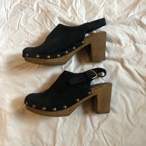 Eric Micheal studded black clogs women’s size 8